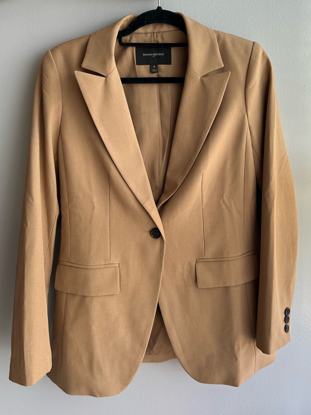BANANA REPUBLIC Women's Tan Single-Button Blazer